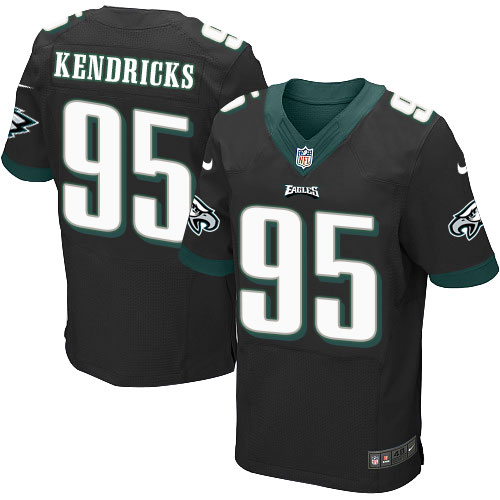 Men's Elite Mychal Kendricks Nike Jersey Black Alternate - #95 NFL Philadelphia Eagles